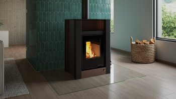 HS FLAMINGO krbová kamna AQUAFLAM VARIO LEND 11/7 kW - hnědá - elektronická regulace