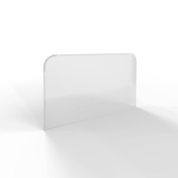 Sklo pod kamna - FLAMINGO Oblouk 1100x600 mm, fazeta / 2xR100 / 6 mm