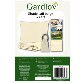 GARDLOV 23163 Stínová plachta 3x2 m béžová