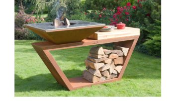 ARTISS Zahradní gril G4 Corten s deskou z uhlíkové oceli