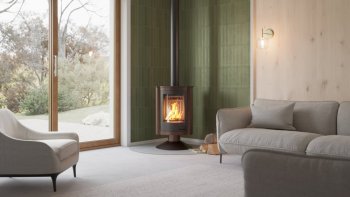 HS FLAMINGO krbová kamna MASTERFLAMME Piccolo II - hnědá - sametová