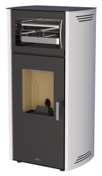Peletová kamna s troubou Bronpi NOA HORNO, 10 kW, slonovina