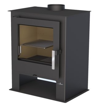 Krbová kamna BRONPI GIJÓN, 11 kW, černá