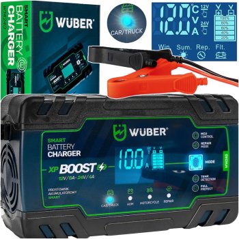 WUBER Mikroprocesorová nabíječka baterií 12-24V W14240