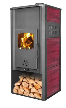 BLIST krbová kamna ROMA E s výměníkem - červená