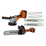 Aku řetězová pila a bruska Kraft&Dele KD10624, 40 cm, 20 V, 3000 mAh