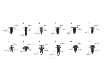 RED TECHNIC RTKST0098 Klipy a spony na čalounění 240ks