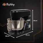 Kuchyňský robot s vyhřívanou mísou a mixérem Ruhhy 25728, 2000 W, mísa 6,2 l