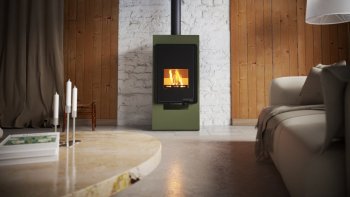 HS FLAMINGO krbová kamna DELUXE SINGA - olivová