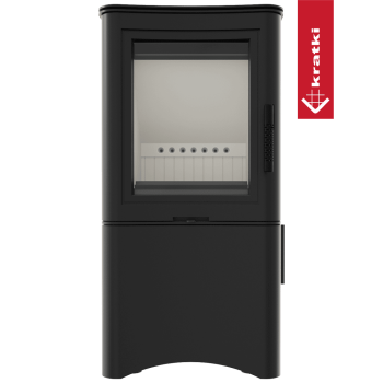 KRATKI krbová kamna KOZA K5 zásobník s dvířky - černá