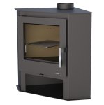 Krbová kamna BRONPI LERMA rohová, 9 kW, černá