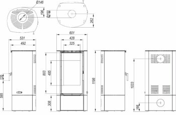 Krbová kamna DEFRO HOME DEA - červená