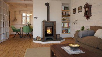 Kachlová kamna AQUAFLAM VARIO PERU 11/5kW, kachle hnědá