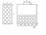 PRODMAX Distribuční box přímý dvouřadým s posuvným panelem 10x75/160