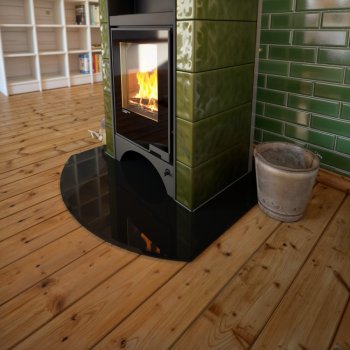 Kachlová kamna AQUAFLAM VARIO PERU 11kW, kachle zelená (teplovzdušná verze)