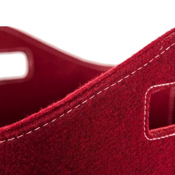 LIENBACHER koš na dřevo plstěný - červený