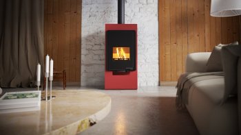 HS FLAMINGO krbová kamna DELUXE SINGA - červená