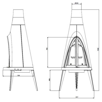 INVICTA krbová kamna POW-WOW antracit 6152-44