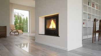 HS FLAMINGO krbová vložka AQUAFLAM 25 ROVNÁ s výměníkem a základní regulací