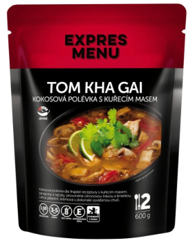 Tom Kha Gai - kokosová polévka s kuřecím masem 2 porce 600g