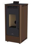 Peletová kamna BRONPI KIRA, 8 kW, moka