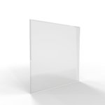 Sklo pod kamna - FLAMINGO Čtverec 1000x1000 mm, fazeta / 6 mm