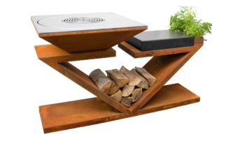 ARTISS Zahradní gril G5 Corten s deskou z nerezové potravinářské oceli