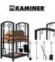 KAMINER PK011 Koš na dřevo a krbové nářadí 30×40×73 cm