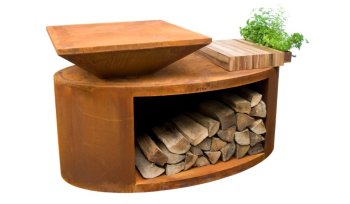 ARTISS Zahradní gril G3 Corten s deskou z nerezové potravinářské oceli