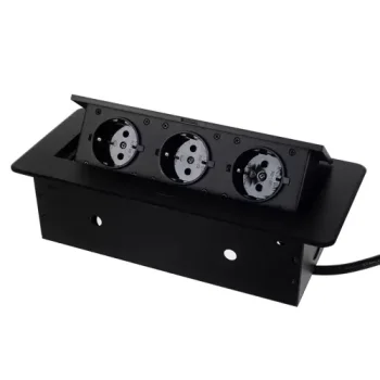 IZOXIS 21659 Trojitá zásuvka ukrytá v desce stolu