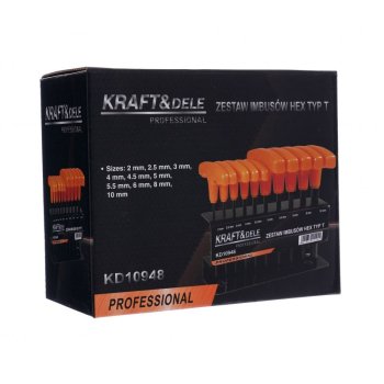 Kraft&Dele KD10948 Sada imbusových klíčů 2-10mm 10 ks
