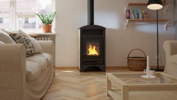 HS FLAMINGO krbová kamna AQUAFLAM VARIO BARMA 11/5 kW - Javor - elektronická regulace