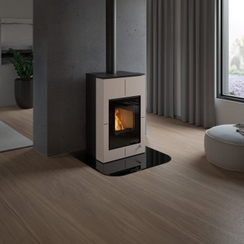 HS FLAMINGO krbová kamna AQUAFLAM VARIO SAPORO 11/7 kW - krémová - elektronická regulace