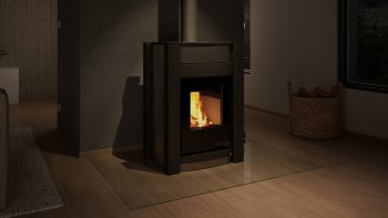 HS FLAMINGO krbová kamna AQUAFLAM VARIO KALMAR 11 kW - šedá (bez výměníku)