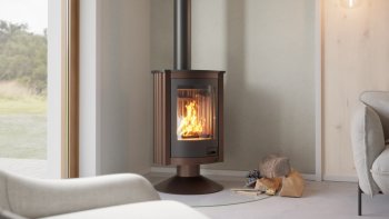 HS FLAMINGO krbová kamna MASTERFLAMME Piccolo II - hnědá - sametová