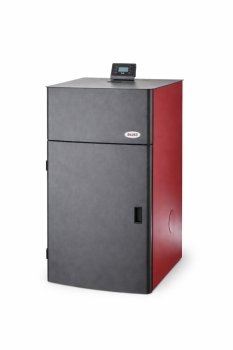 Peletová kamna s výměníkem BLIST Tera 22, 22 kW, červená