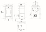 HS FLAMINGO krbová kamna AQUAFLAM VARIO BARMA 11/7 kW - Javor