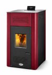 Peletová kamna s výměníkem BLIST Sahara 17, 17 kW, červená