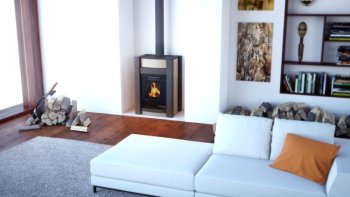 HS FLAMINGO krbová kamna AQUAFLAM VARIO KALMAR 11 kW - krémová (bez výměníku)