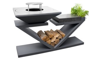 ARTISS Zahradní gril G5 Grafit s deskou z nerezové potravinářské oceli