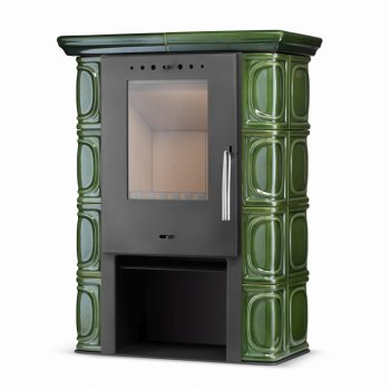 Kachlová kamna FLAMA ELDUR ECO, 6 kW, zelená