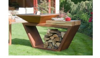 ARTISS Zahradní gril G4 Corten s deskou z uhlíkové oceli