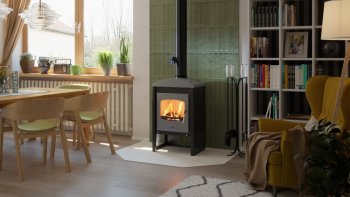 HS FLAMINGO krbová kamna STAVANGER - černá/šedá