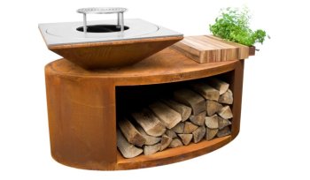 ARTISS Zahradní gril G3 Corten s deskou z nerezové potravinářské oceli