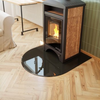 HS FLAMINGO krbová kamna AQUAFLAM VARIO BARMA 11/5 kW - Ořech - elektronická regulace