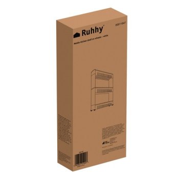 RUHHY 11847 Pojízdná kuchyňská police bílá