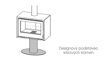 Designový podstavec pro Carbel krbová kamna Carbel Rl-070, 080, 100
