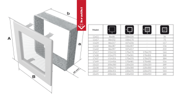 Krbová mřížka 17x30 BASIC broušený nerez s žaluzií