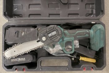 Kraft&Dele AKU řetězová pila 21V 18,5cm KD10623 + 2x baterie - Použito