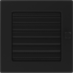 Krbová mřížka 17x17 BASIC černá s žaluzií